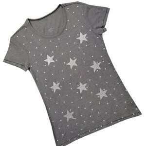 Shinny Stars Embellished Women's Heather-Gray T-shirt